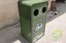 南昌海洋公園海洋主題UV打印不銹鋼垃圾桶定制案例