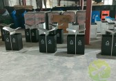 深圳海天學校噴粉分類垃圾桶案例