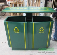 小區(qū)物業(yè)戶外防銹鋼制分類垃圾桶