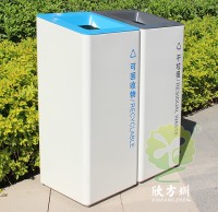室內(nèi)商場(chǎng)直投口不銹鋼分類垃圾桶