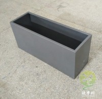 戶外灰色烤漆長方形不銹鋼花箱
