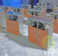 小區(qū)噴粉雙煙灰盅不銹鋼兩分類(lèi)垃圾桶