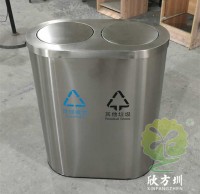 室內(nèi)商用搖擺蓋不銹鋼分類垃圾桶果皮箱