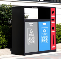 戶外防靜電噴塑金屬分類垃圾桶城市環(huán)保設施的革新之作