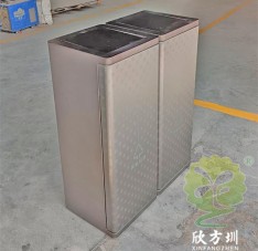 室內(nèi)電鍍腐刻不銹鋼分類(lèi)垃圾桶單筒
